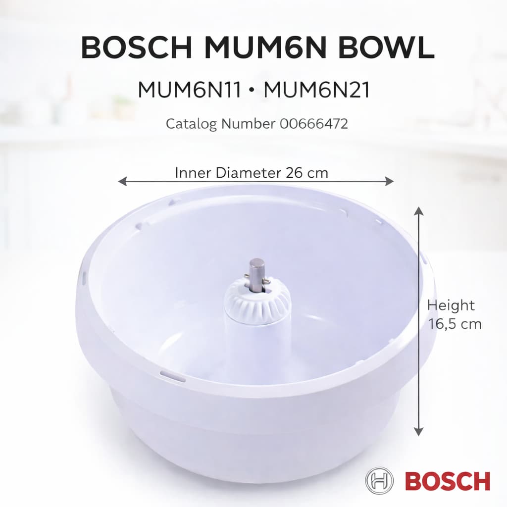 קערה חילוף למיקסר Bosch MUM6N מספר קטלוג 00666472
